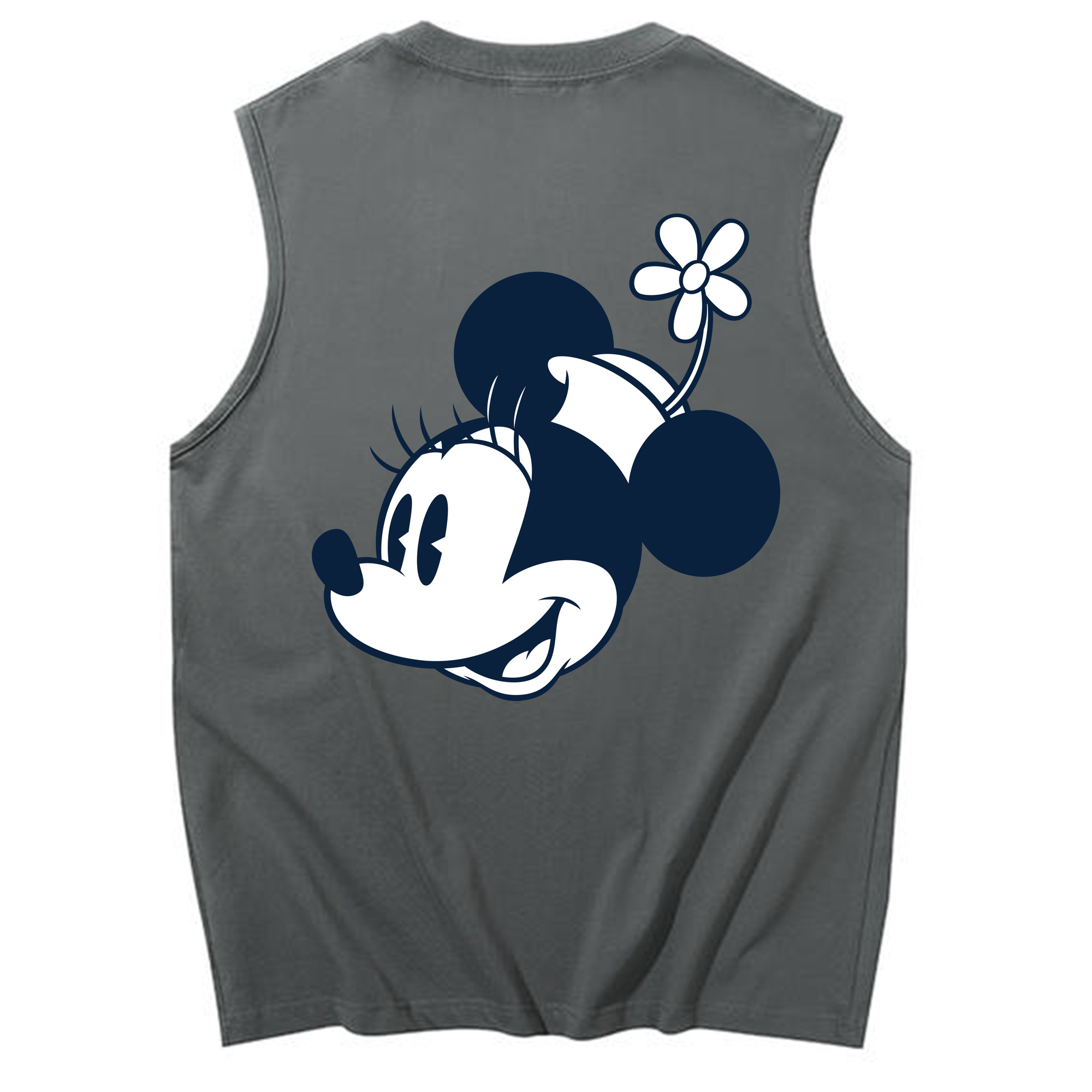 ミッキーマウス Mickey Mouse コットン100％タンクトップ（背面プリント）